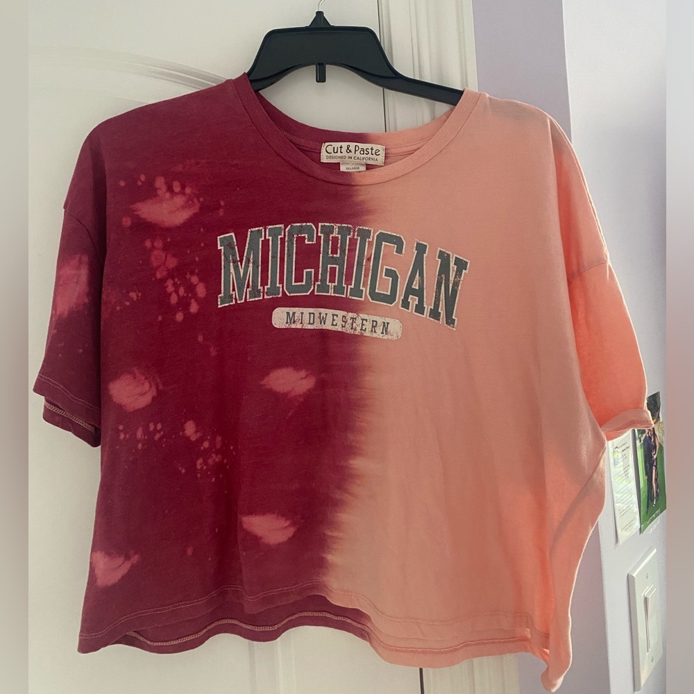Michigan crop top split